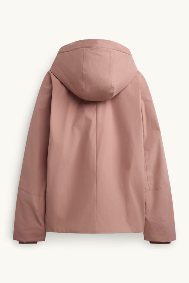 Dona - Jaqueta tècnica amb caputxa - folrada - impermeable - rosa pastel