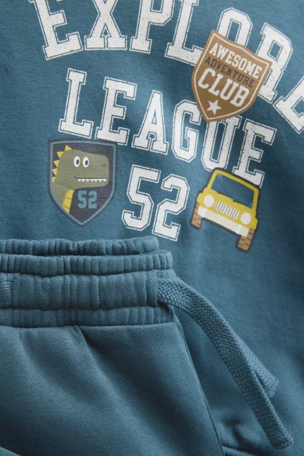 Enfants garçons - Ensemble - sweat à capuche et pantalon de jogging - deux pièces - bleu foncé