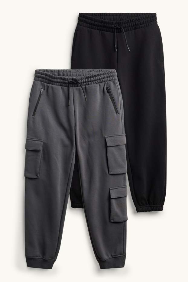 Children Boys - Multipack of 2 - joggers - black / gray