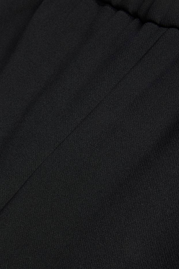 Femmes - Pantalon de bureau - mid waist - wide leg - noir