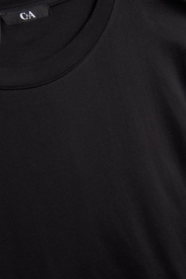 Damen - T-Shirt - Relaxed Fit - schwarz
