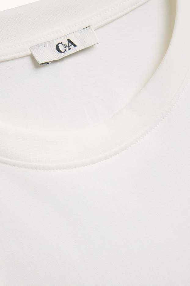 Damen - T-Shirt - Regular Fit - schneeweiß