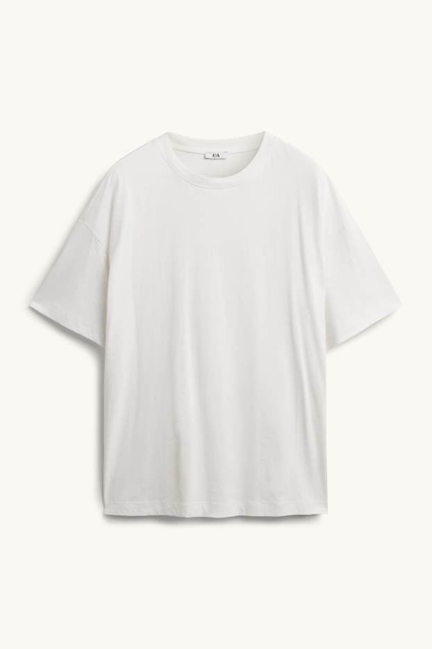 Damen - T-Shirt - Regular Fit - schneeweiß