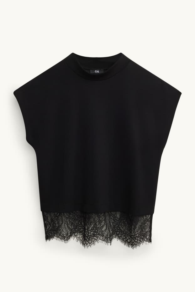 Damen - T-Shirt - Regular Fit - schwarz