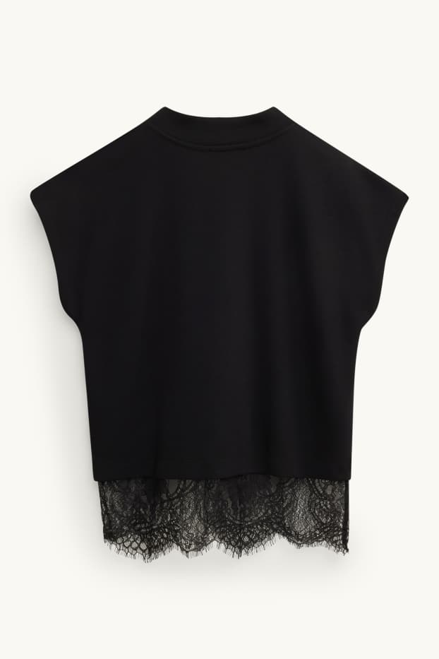 Damen - T-Shirt - Regular Fit - schwarz