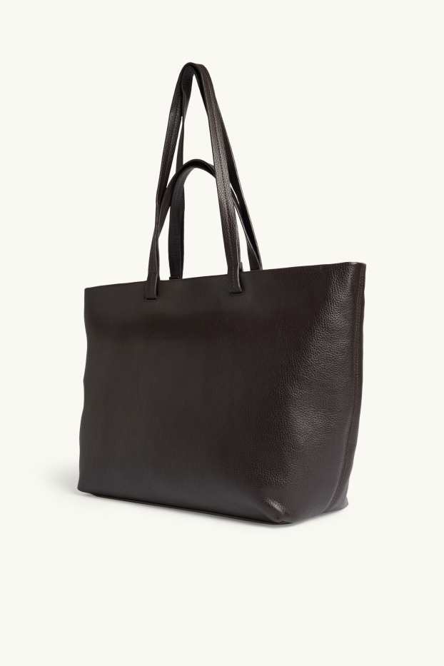 Donna - Shopper grande - similpelle - marrone scuro