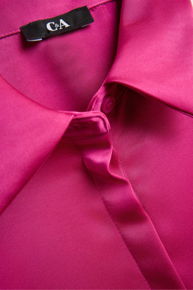 Donna - Camicetta di raso - fucsia