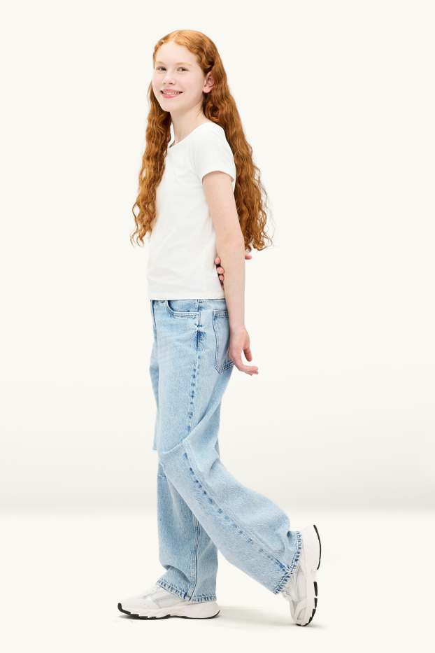 Kinder Mädchen - Baggy Jeans - blau