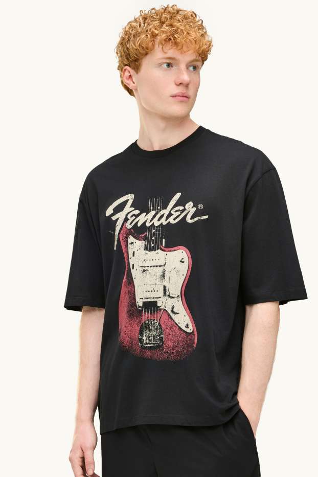 Uomo - T-shirt - oversize - Fender - nero