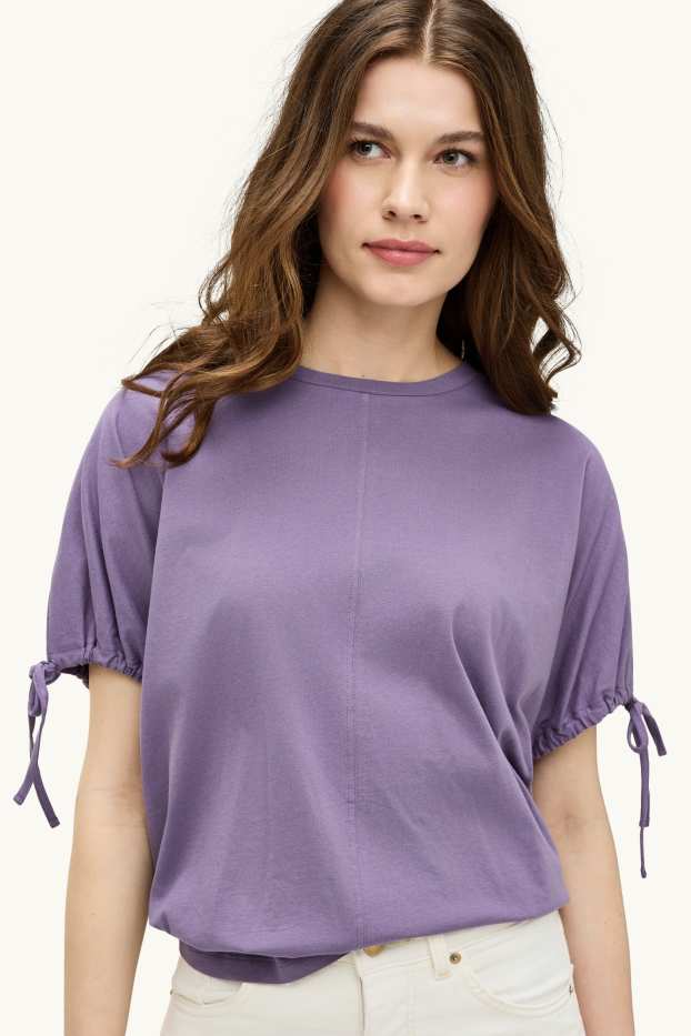 Femmes - T-shirt - relaxed fit - violet