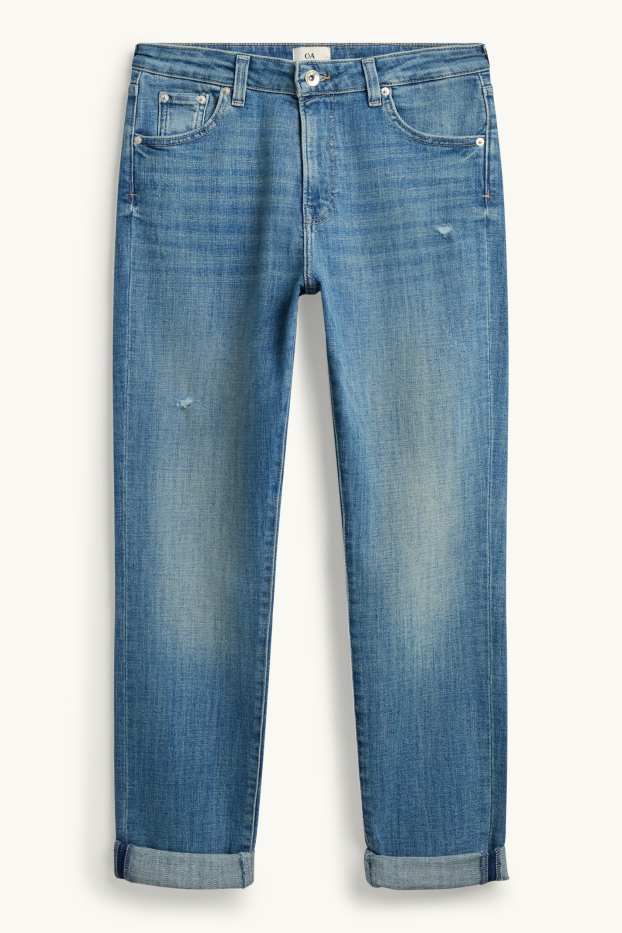Damen - Boyfriend Jeans - Mid Waist - jeansblau