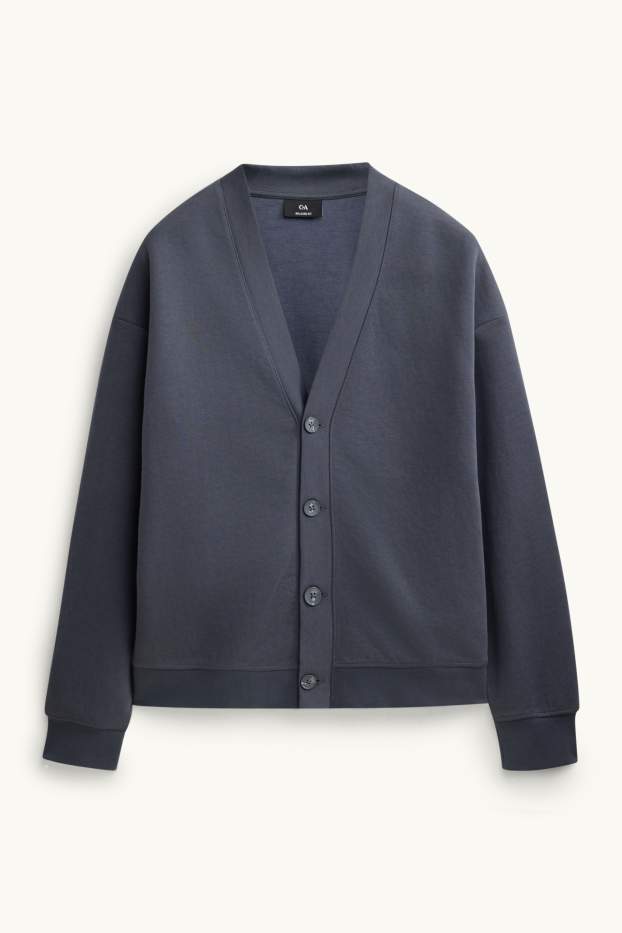 Herren - Strickjacke  - dunkelgrau
