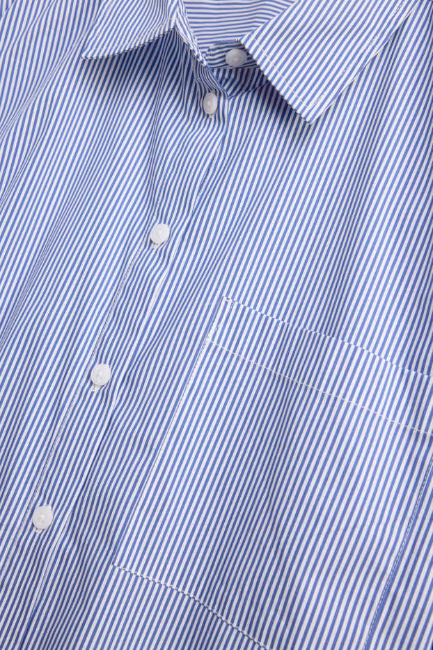 Women - Shirt blouse - striped - blue / white