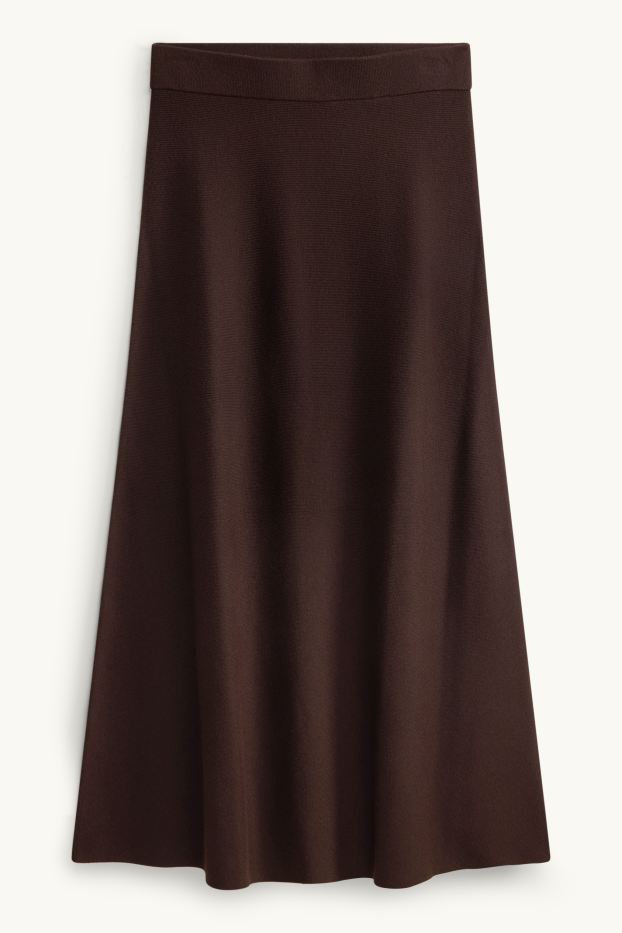 Femmes - Jupe de maille - marron foncé