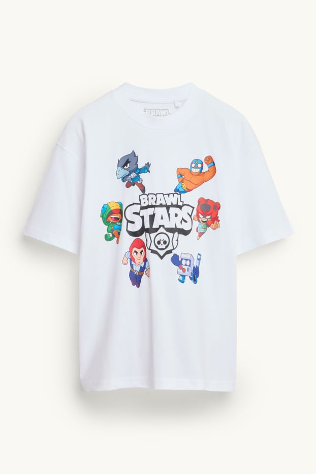 Kinder Jungen - Brawl Stars - Kurzarmshirt - weiss