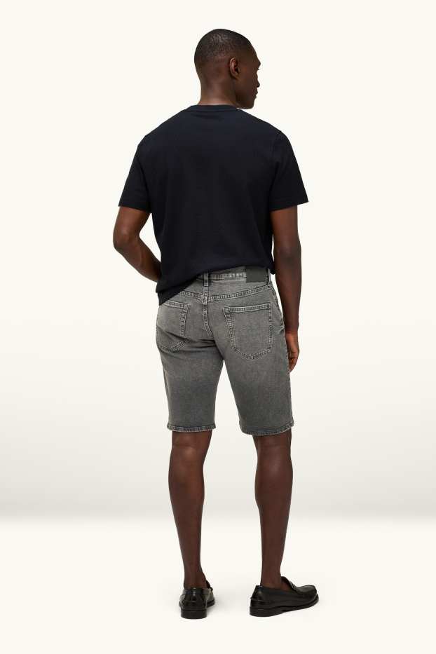 Herren - Jeans-Shorts - dunkeljeansgrau