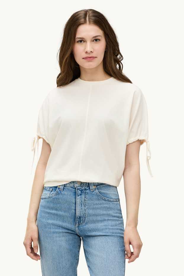 Femmes - T-shirt - relaxed fit - blanc