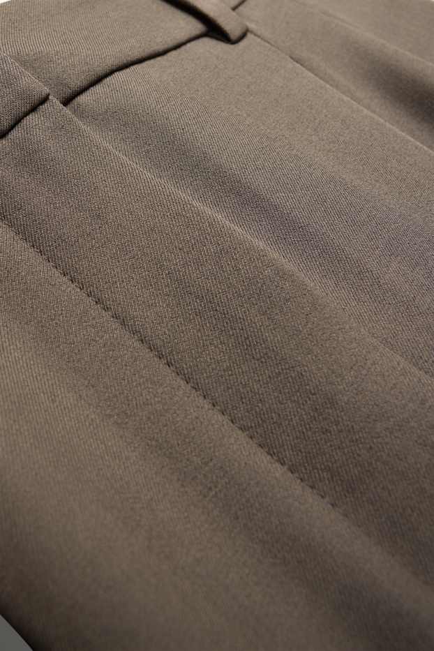 Women - Business trousers - high waist - regular fit - taupe