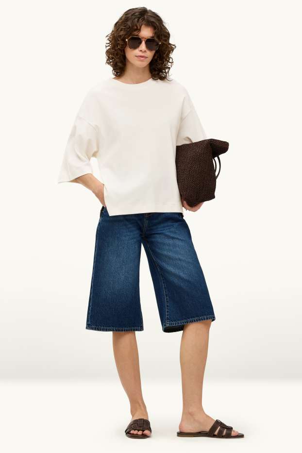 Damen - T-Shirt - Oversized - weiß
