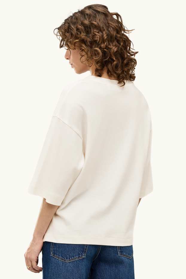 Damen - T-Shirt - Oversized - weiß
