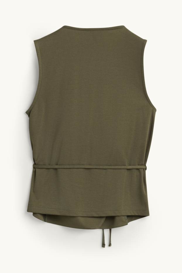 Mujer - Top - verde oscuro