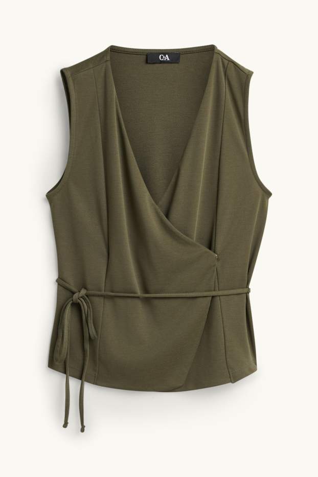 Mujer - Top - verde oscuro