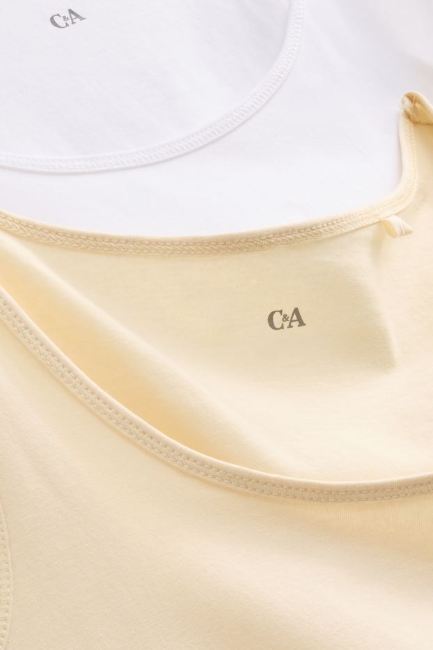 Dames - Set van 2 - top - wit