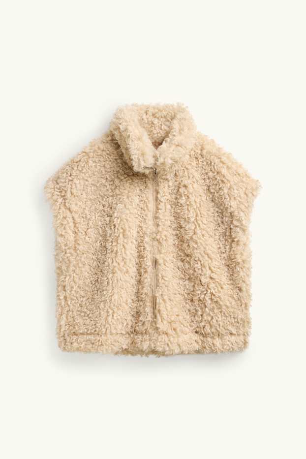Dames - Omkeerbaar vest - beige