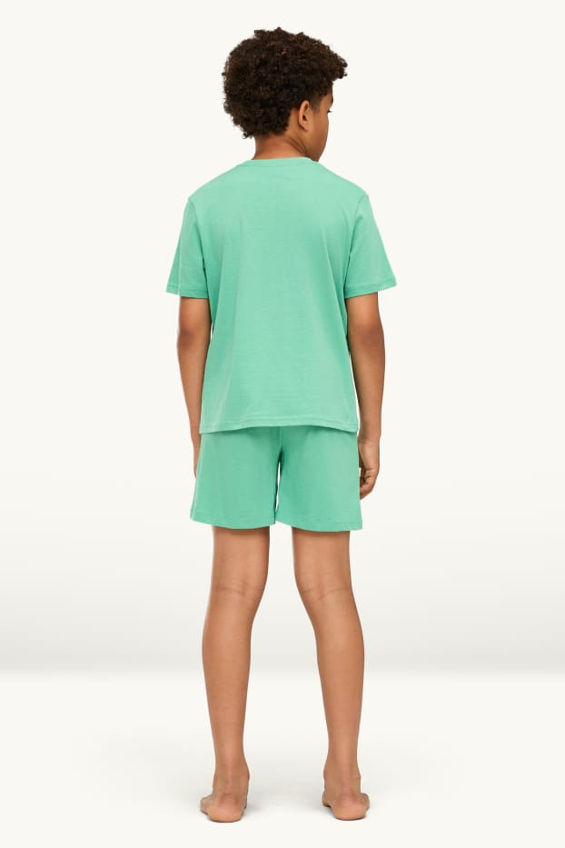 Copii - Băieți - Multipack 3 buc. - New York - pijama scurtă - 6 piese - gri / verde