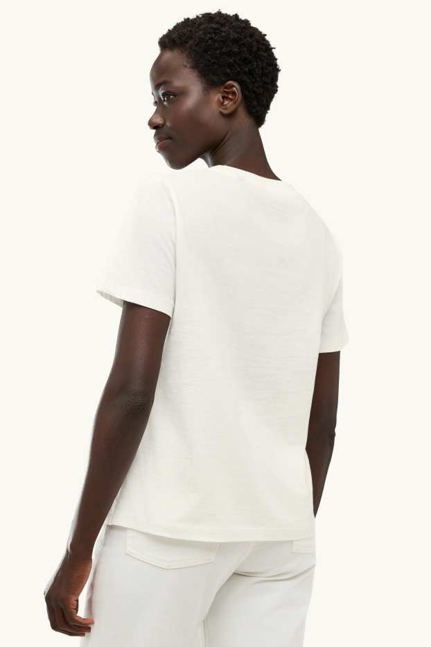 Women - T-shirt - regular fit - white