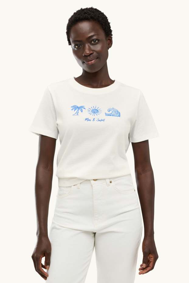 Women - T-shirt - regular fit - white