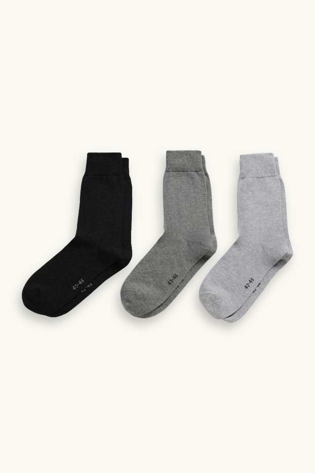 Men - Multipack of 3 - socks - gray