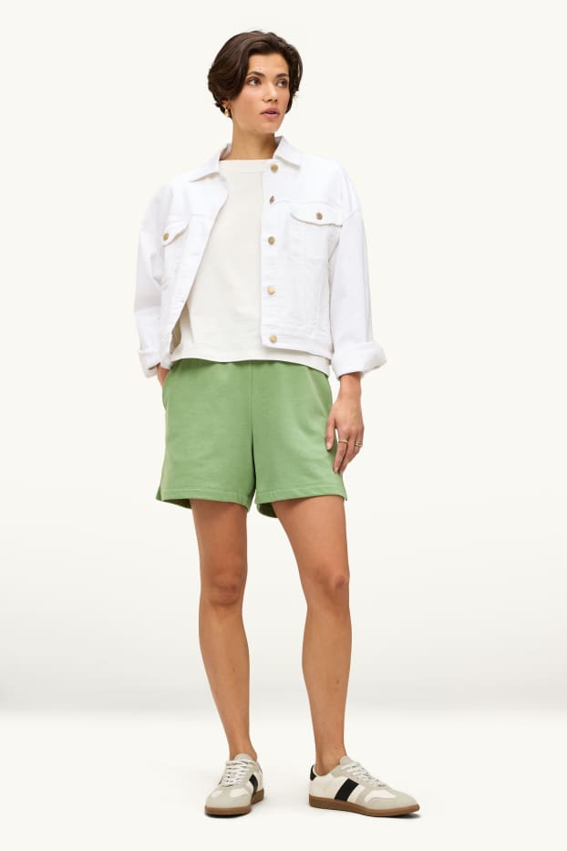 Damen - Sweatshorts - grün