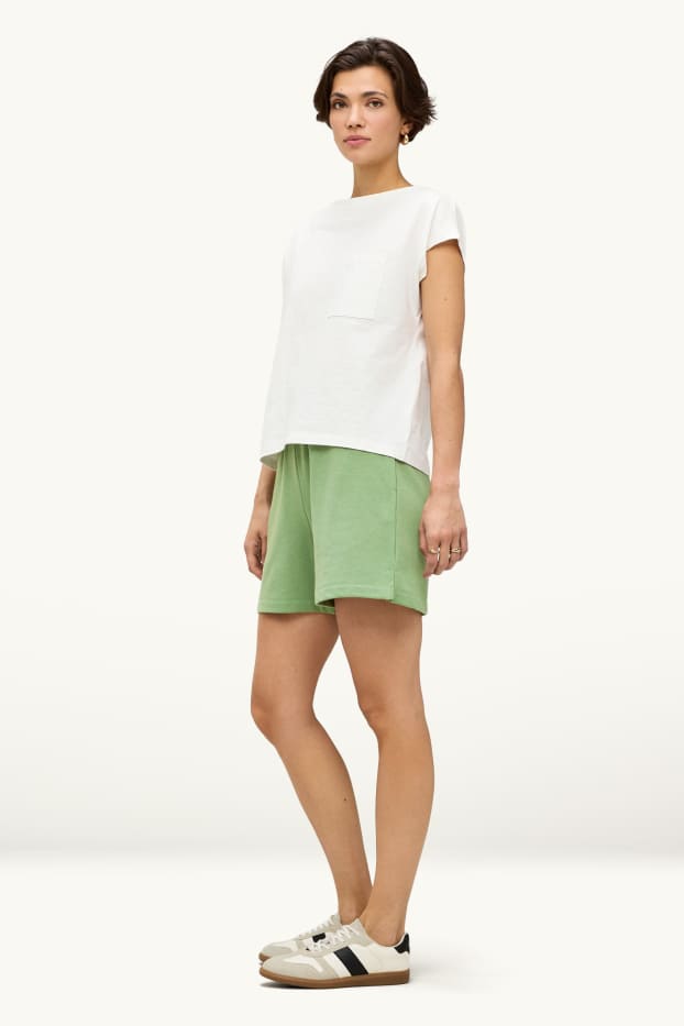 Damen - Sweatshorts - grün