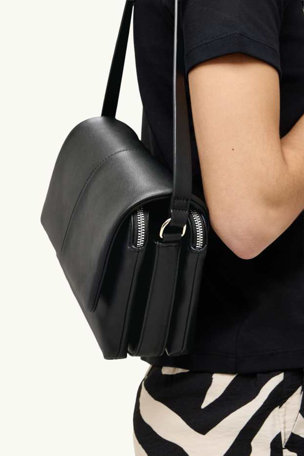 Women - Crossbody bag - faux leather - black