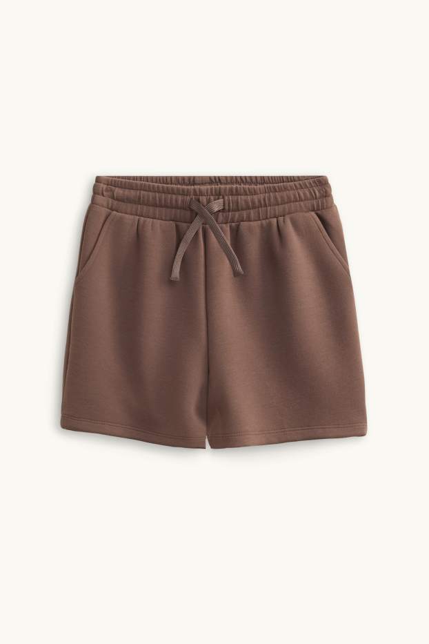 Copii - Fete - Pantaloni scurți de trening - maro