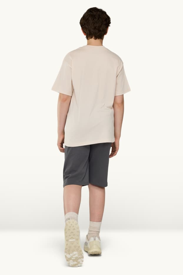 Enfants garçons - Teddy bear - ensemble - T-shirt et short - 2 pièces - beige
