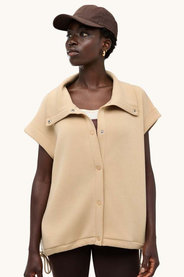 Damen - Sweatweste - beige