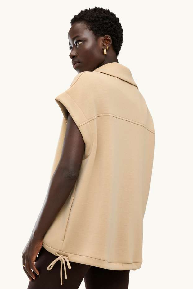Damen - Sweatweste - beige