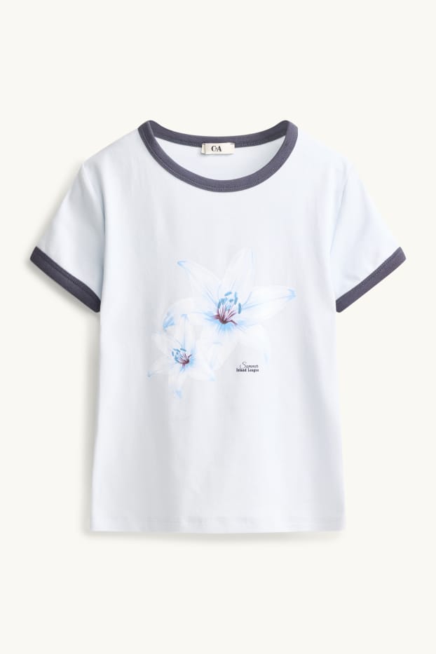 Dames - T-shirt - lichtblauw