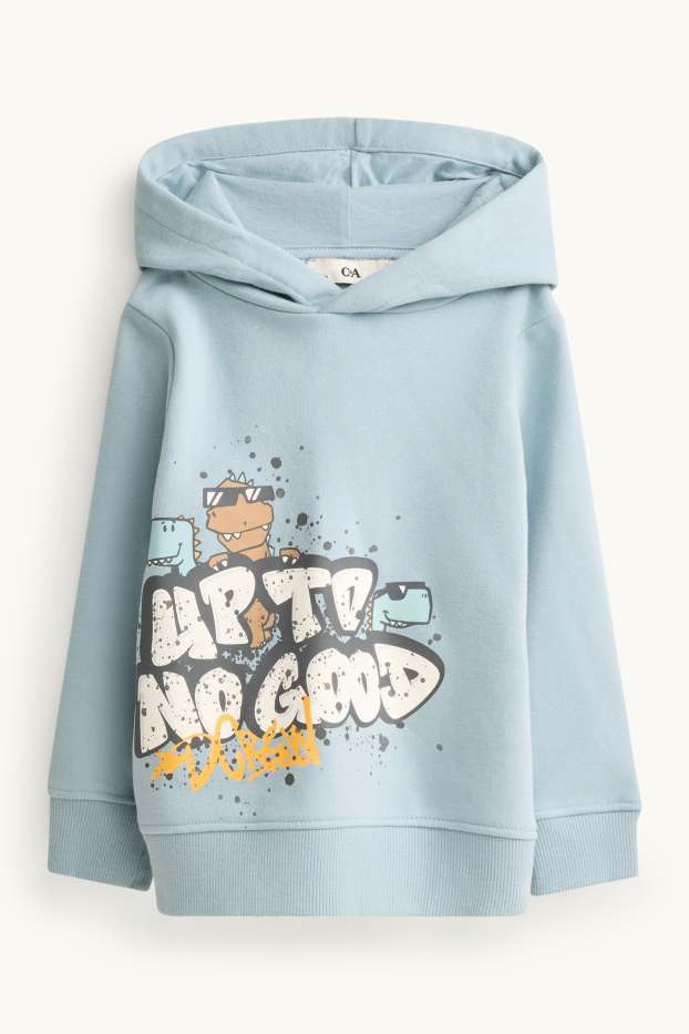 Enfants garçons - Dinosaures - sweat à capuche - bleu clair