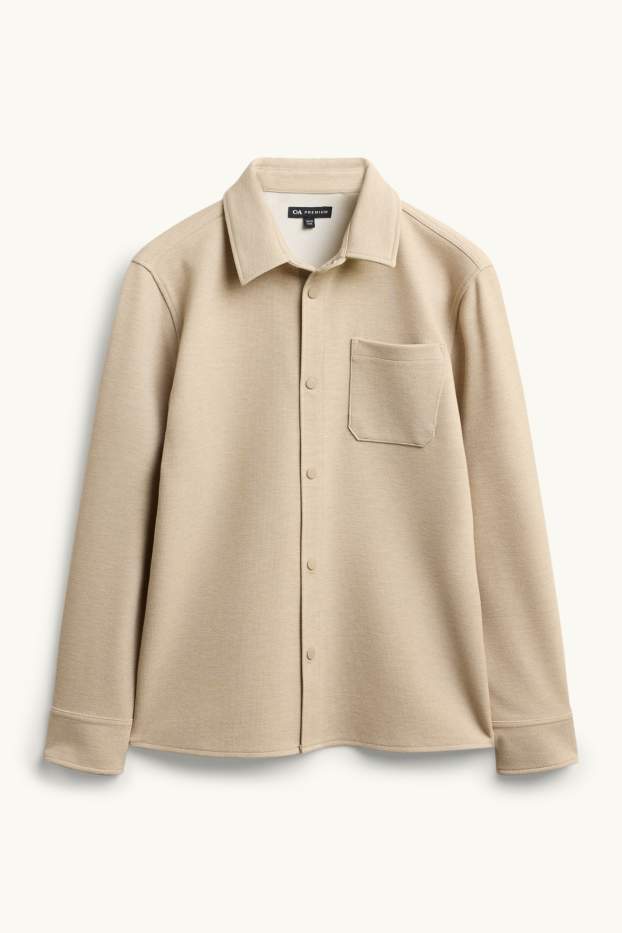 Kinder Buben - Hemdjacke - hellbraun