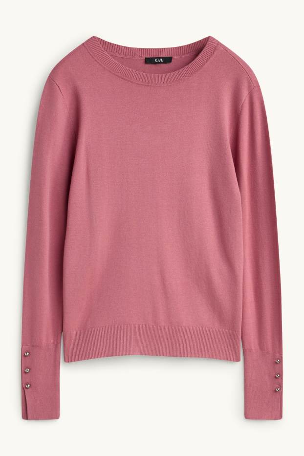 Damen - Feinstrick-Pullover - flieder