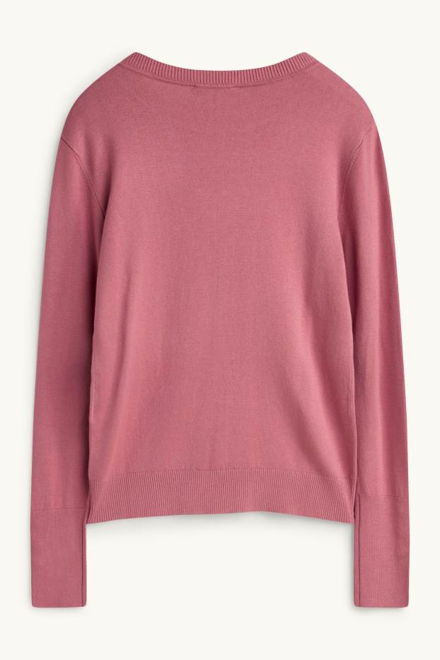 Damen - Feinstrick-Pullover - flieder