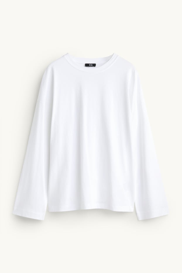 Dames - Longsleeve - relaxed fit - wit