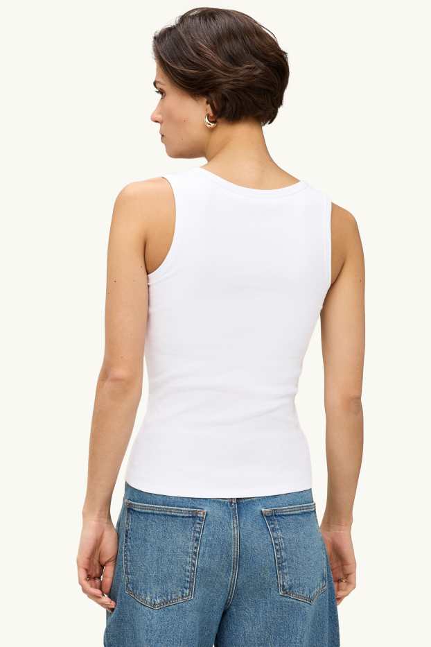 Femmes - Haut avec soutien-gorge intégré - blanc