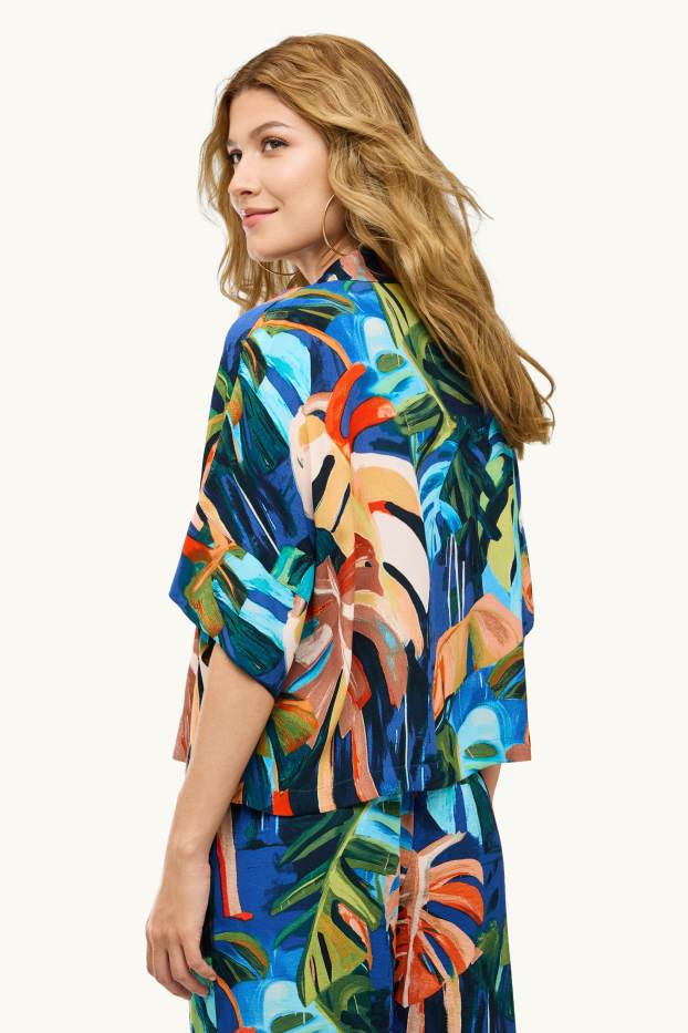 Damen - Hemdbluse - gemustert - bunt