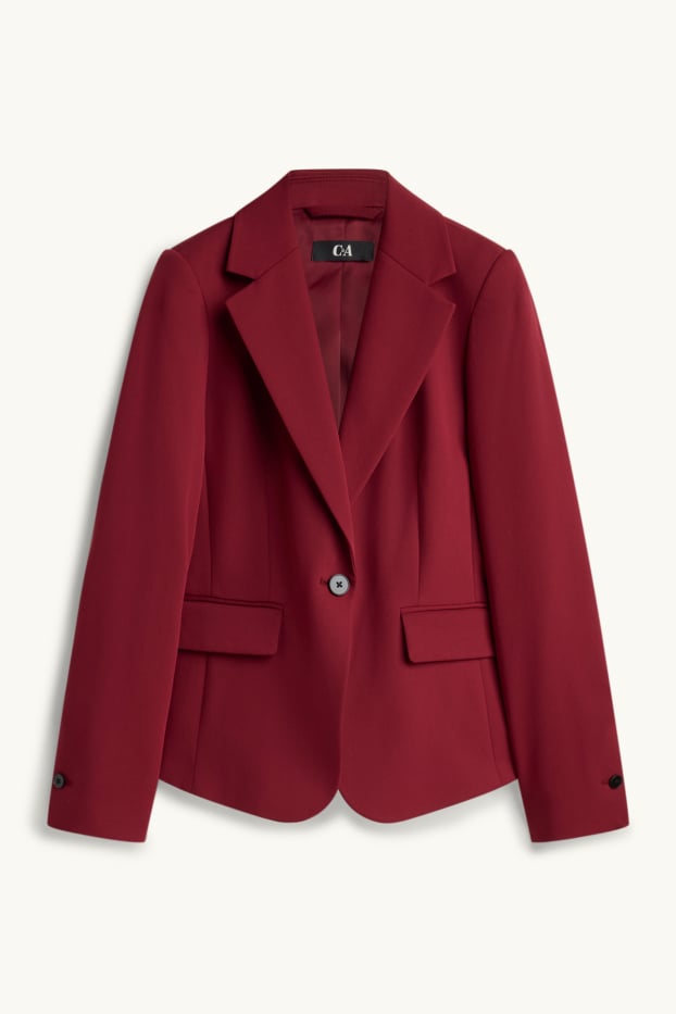Femmes - Blazer de bureau - slim fit - rouge