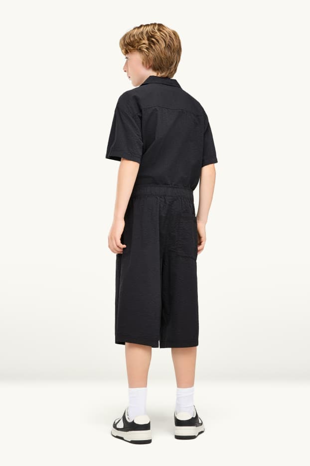 Copii - Băieți - Pantaloni scurți de trening - negru