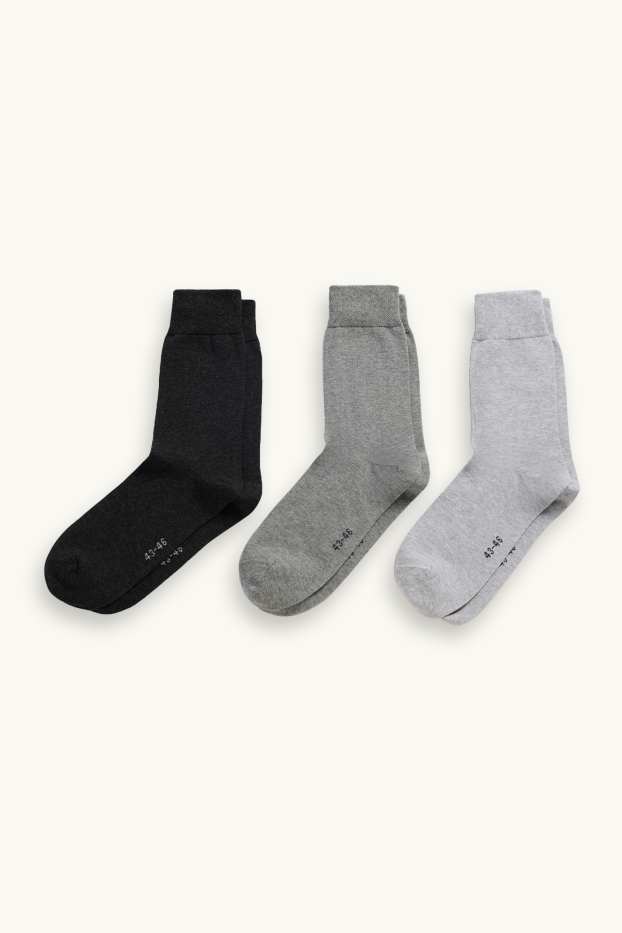 Herren - Multipack 3er - Socken - grau